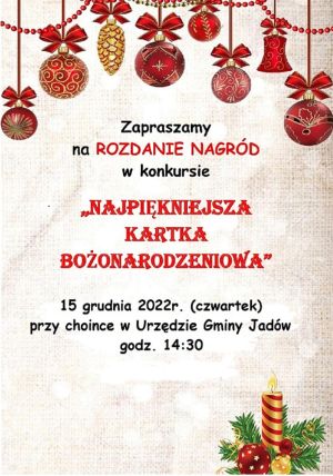 Rozdanie nagród kartka świąteczna