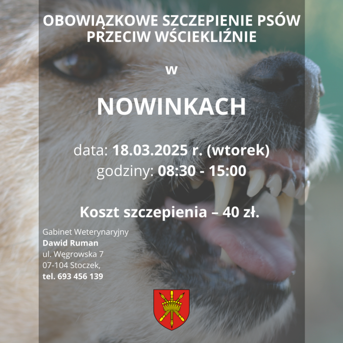 szczepienie psów Nowinki