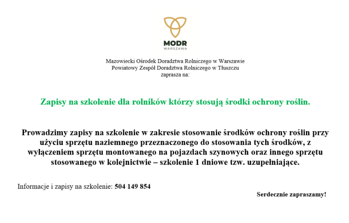 szkolenie dla rolników