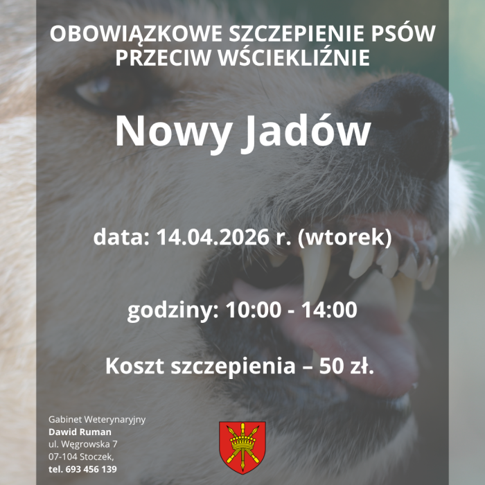 szczepienie psów nowy jadów