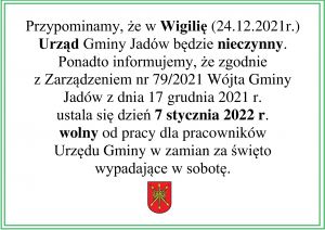 Dni wolne w GOPS