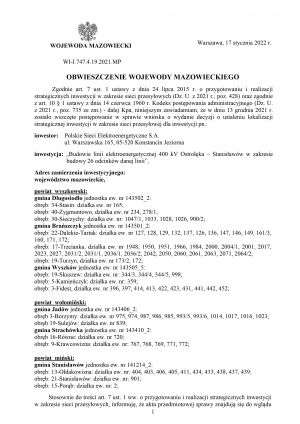 Obwieszczenie