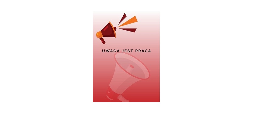 Plakat uwaga jest praca