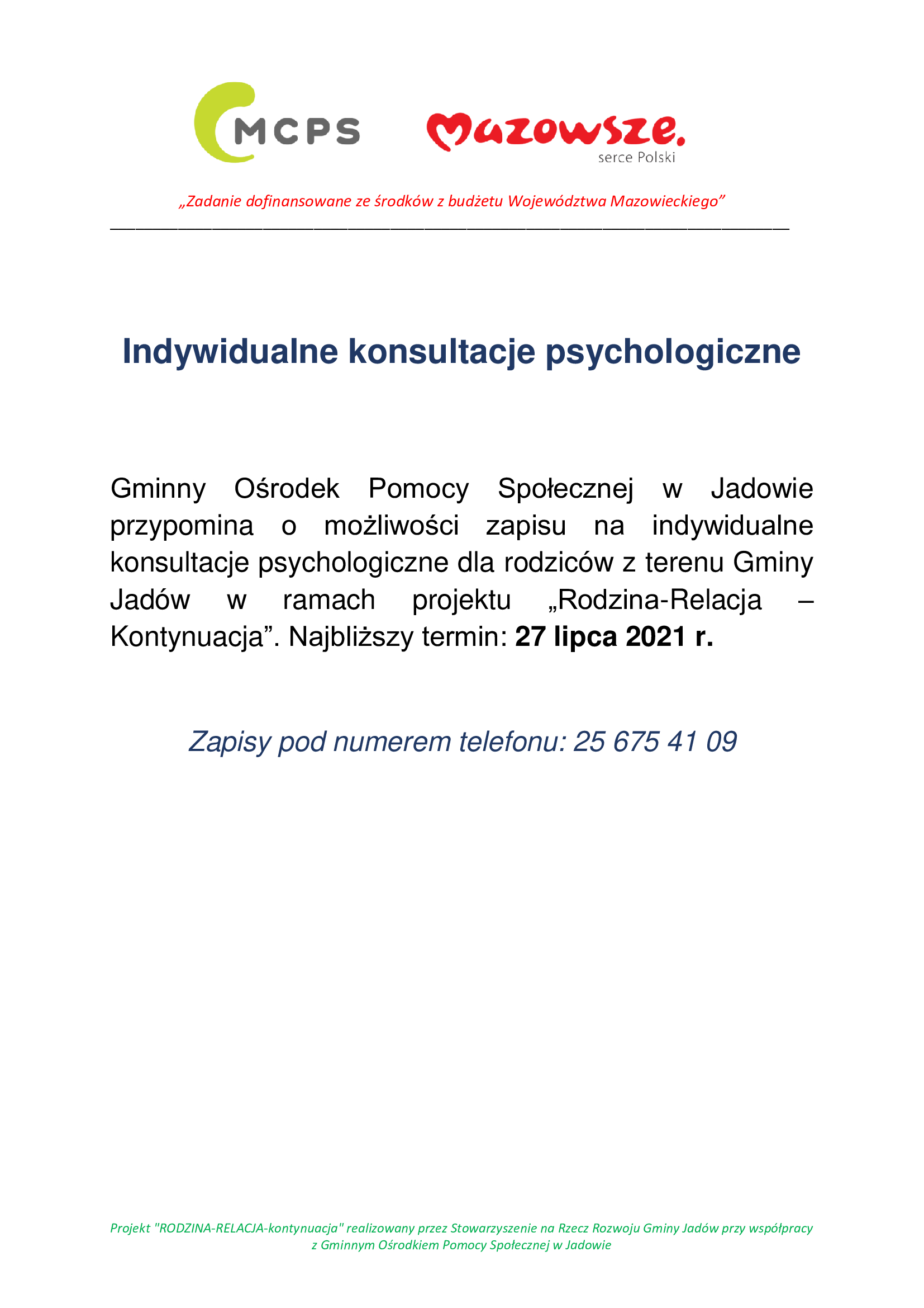 Konsultacje psychologiczne