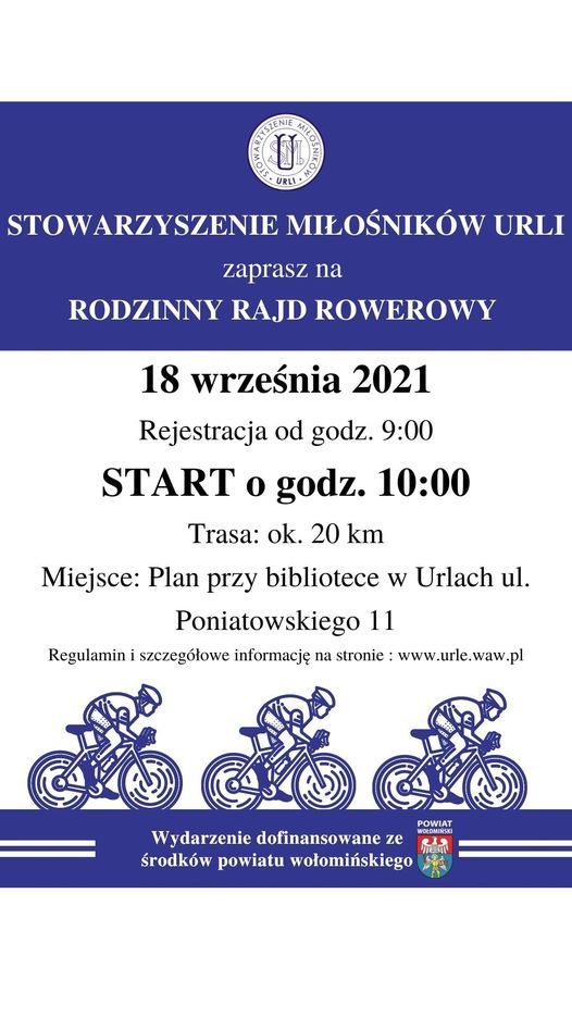 Zaproszenie na Rajd Rowerowy w Urlach