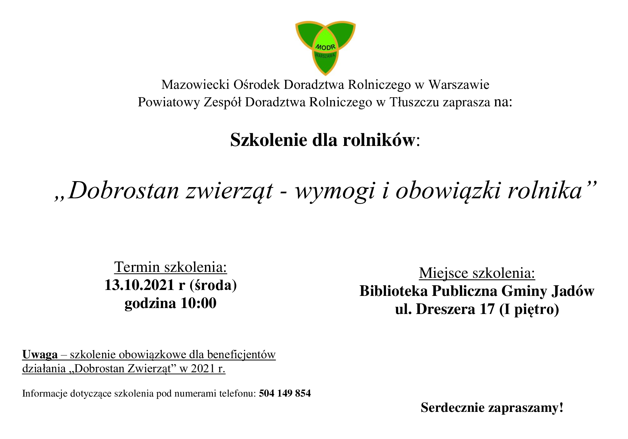 Szkolenie dla rolników