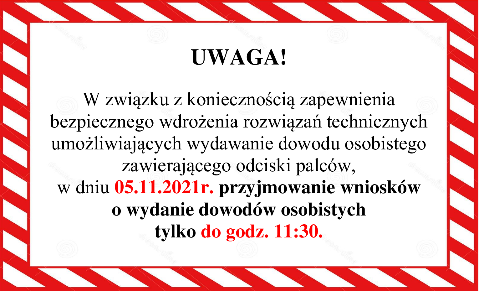 5 listopada dowody osobiste krócej