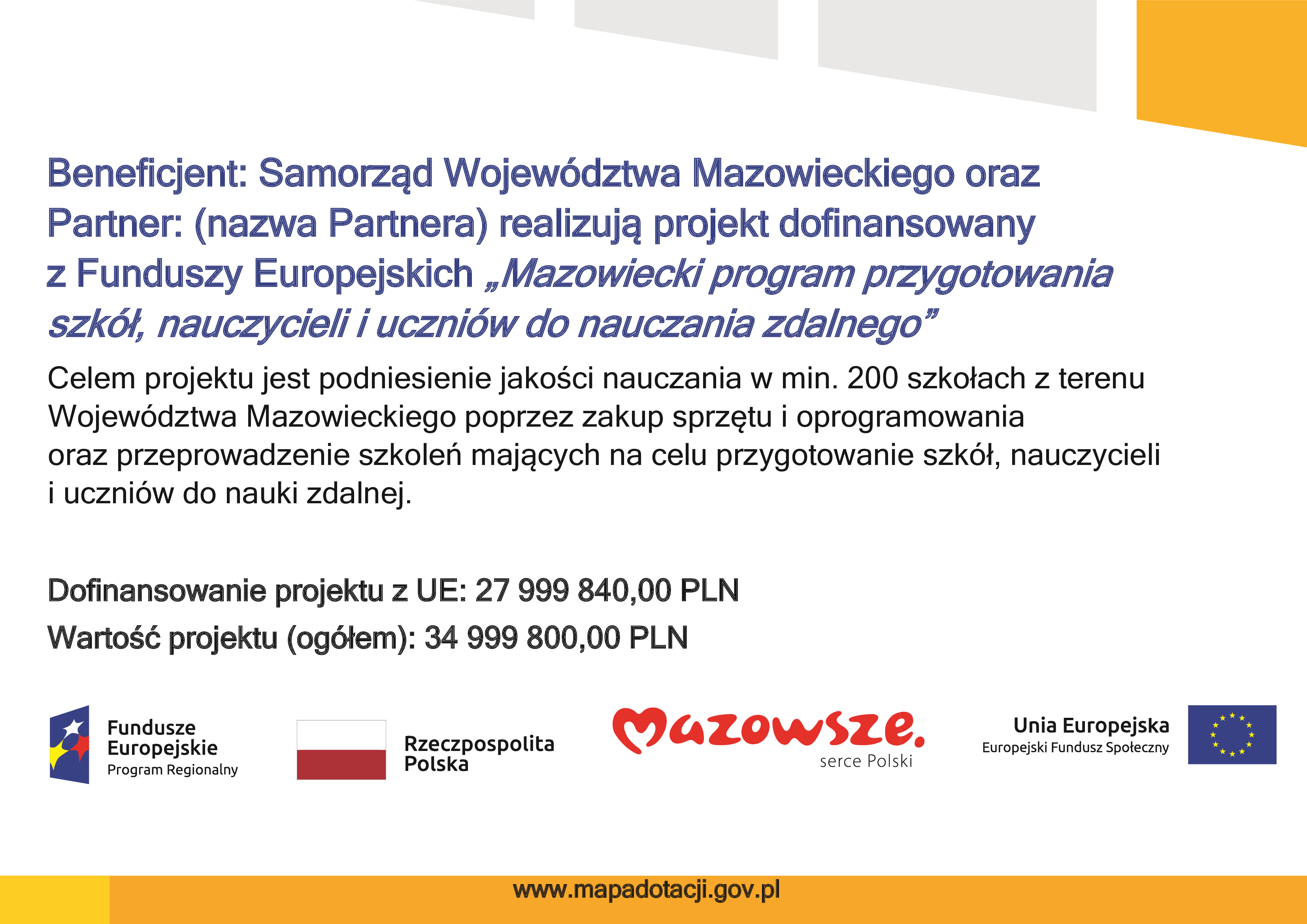 „Mazowiecki program przygotowania szkół, nauczycieli i uczniów do nauczania zdalnego”