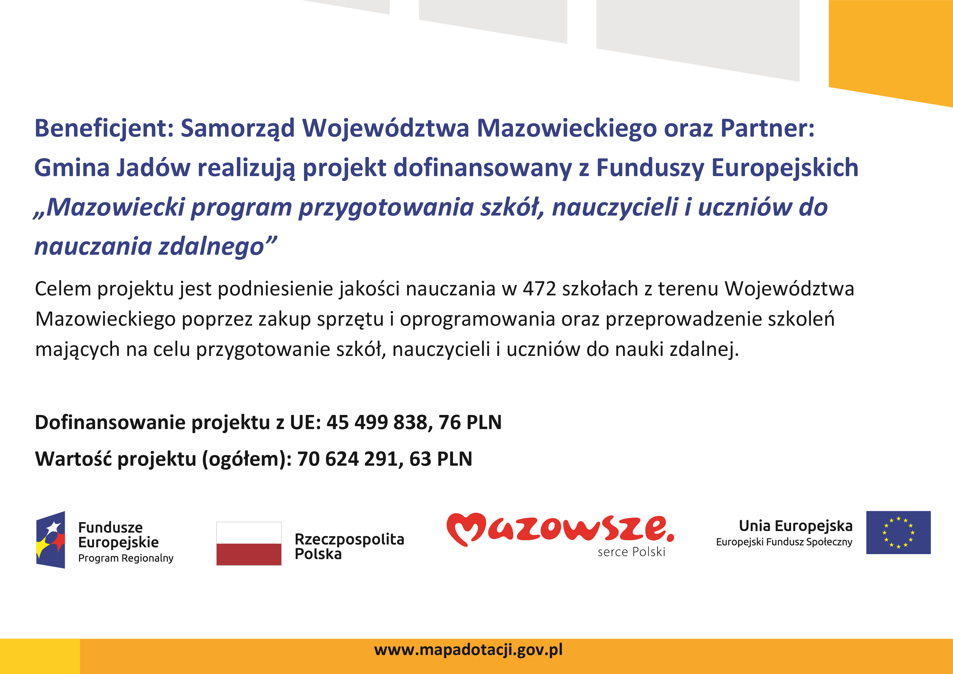 „Mazowiecki program przygotowania szkół, nauczycieli i uczniów do nauczania zdalnego”