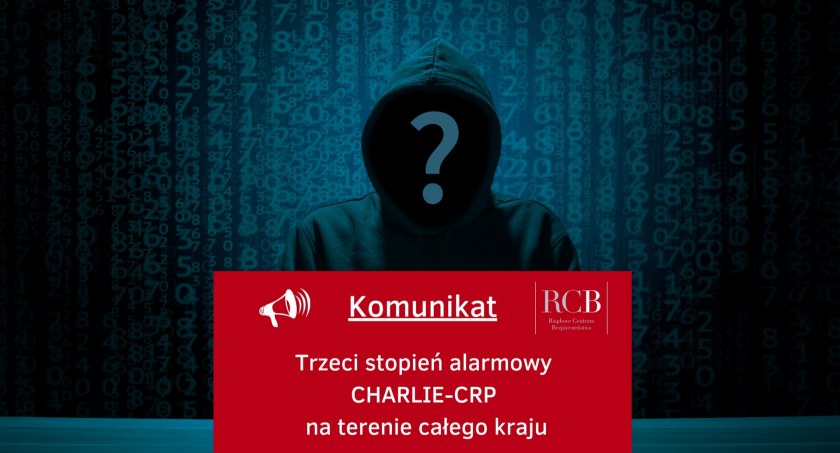 Trzeci stopień alarmowy CHARLIE-CRP na terenie całego kraju