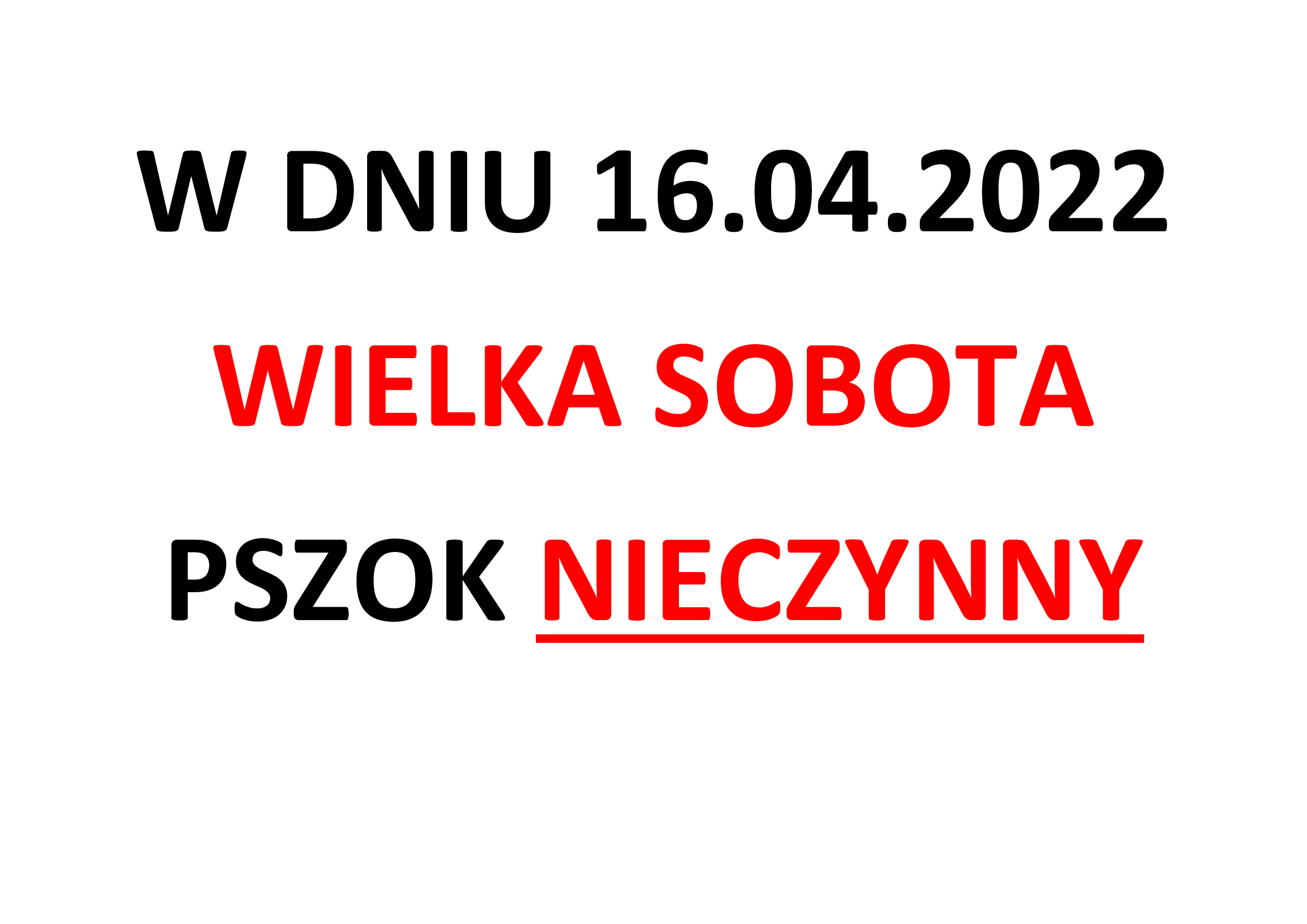 PSZOK nieczynny w Wielką Sobotę