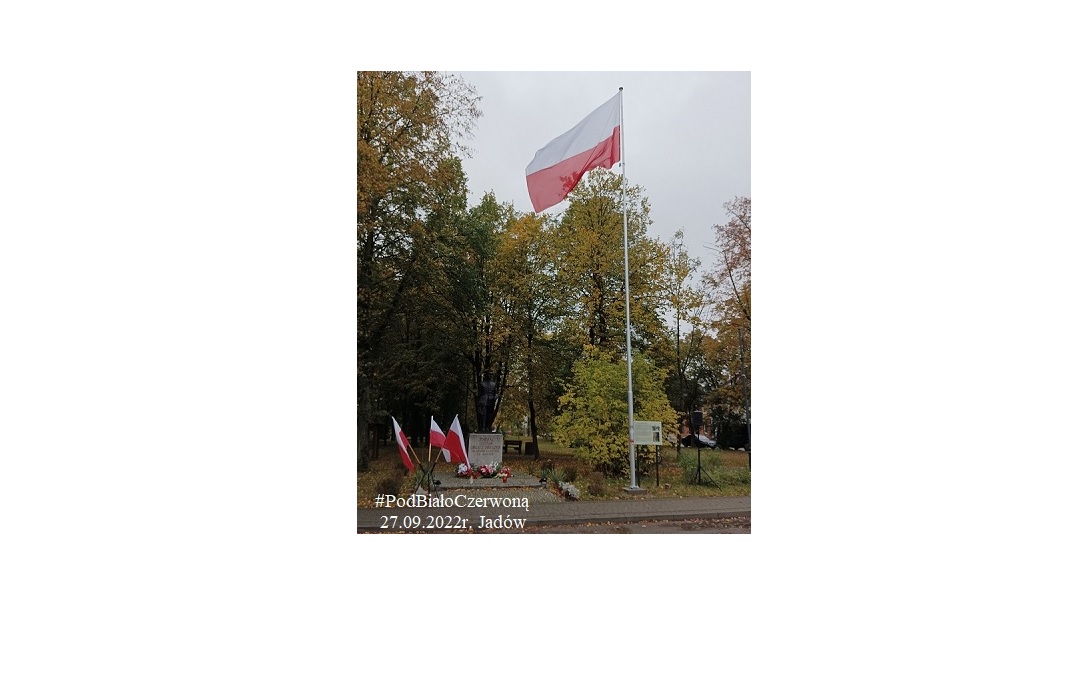 Maszt z flagą biało-czerwoną